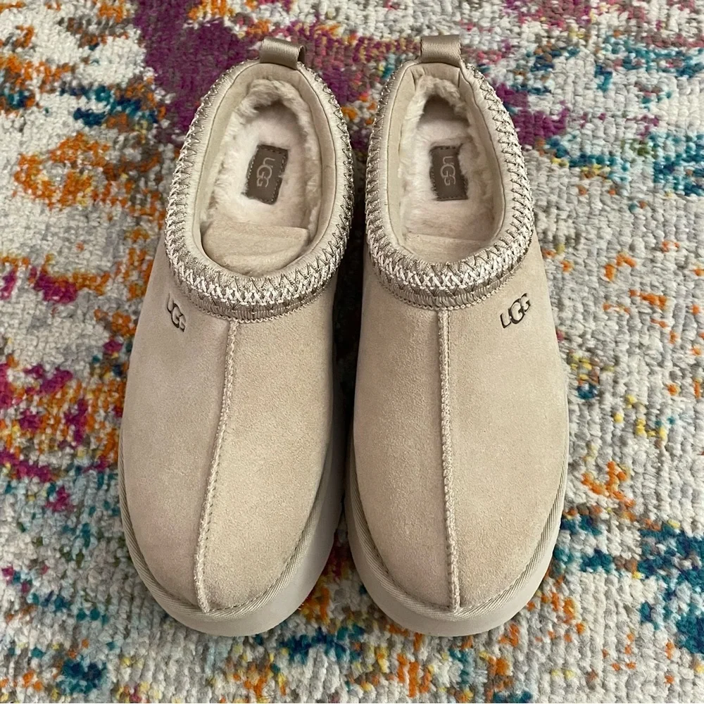 UGG Tazz Platform Slipper Mustard Seed Size 10 - Picture 2 of 10
